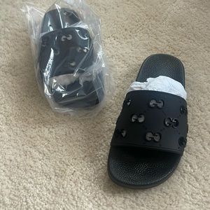 Gucci black slides